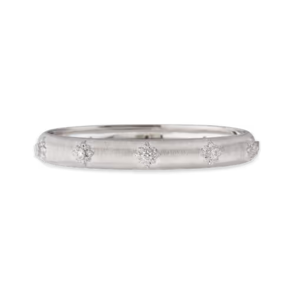 Carave Paris Diamond Cluster Hinged Bangle Bracelet