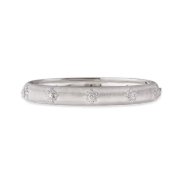 Carave Paris Diamond Cluster Hinged Bangle Bracelet