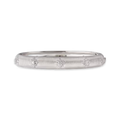 Carave Paris Diamond Cluster Hinged Bangle Bracelet