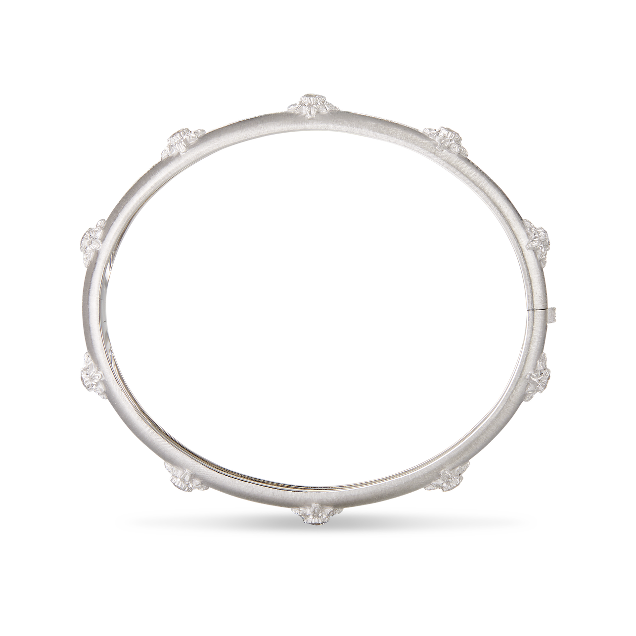 Carave Paris Diamond Cluster Hinged Bangle Bracelet