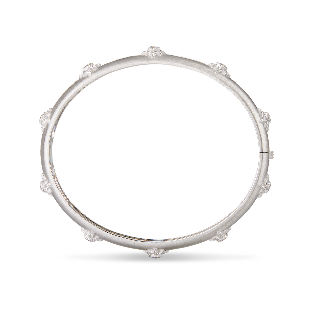 Carave Paris Diamond Cluster Hinged Bangle Bracelet