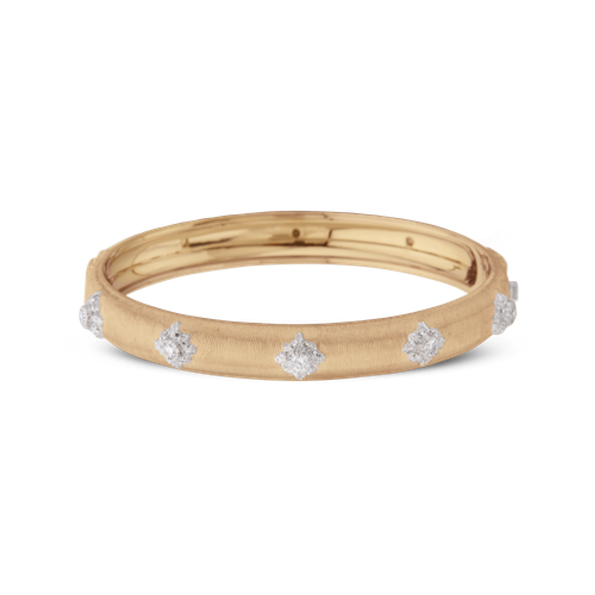 Carave Paris Diamond Cluster Hinged Bangle Bracelet