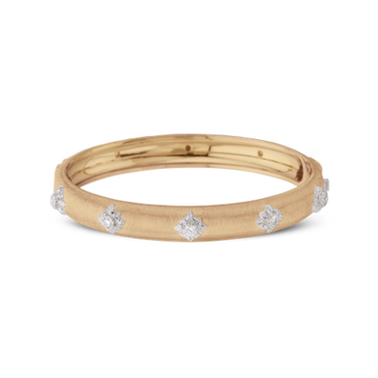 Carave Paris Diamond Cluster Hinged Bangle Bracelet