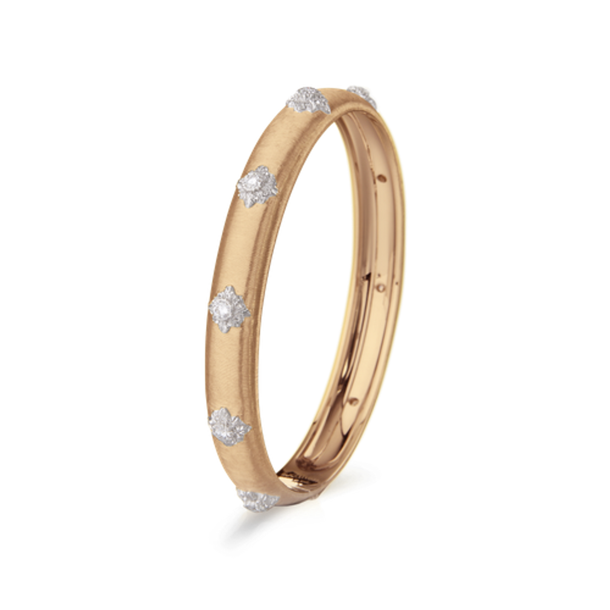 Carave Paris Diamond Cluster Hinged Bangle Bracelet