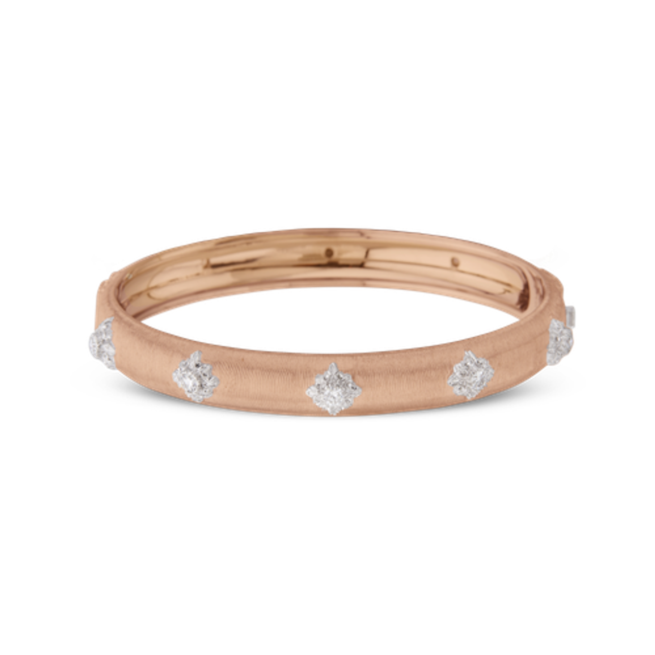 Carave Paris Diamond Cluster Hinged Bangle Bracelet