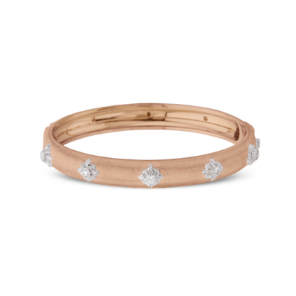Carave Paris Diamond Cluster Hinged Bangle Bracelet