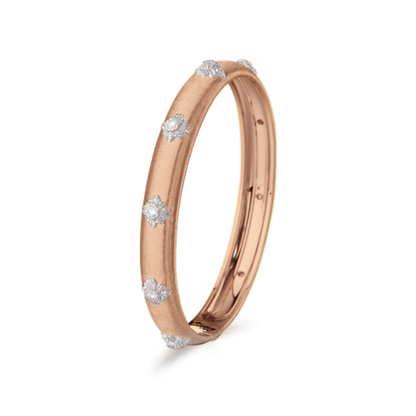 Carave Paris Diamond Cluster Hinged Bangle Bracelet