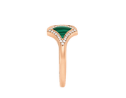 Carave Paris Malachite Diamond Fan Open Ring