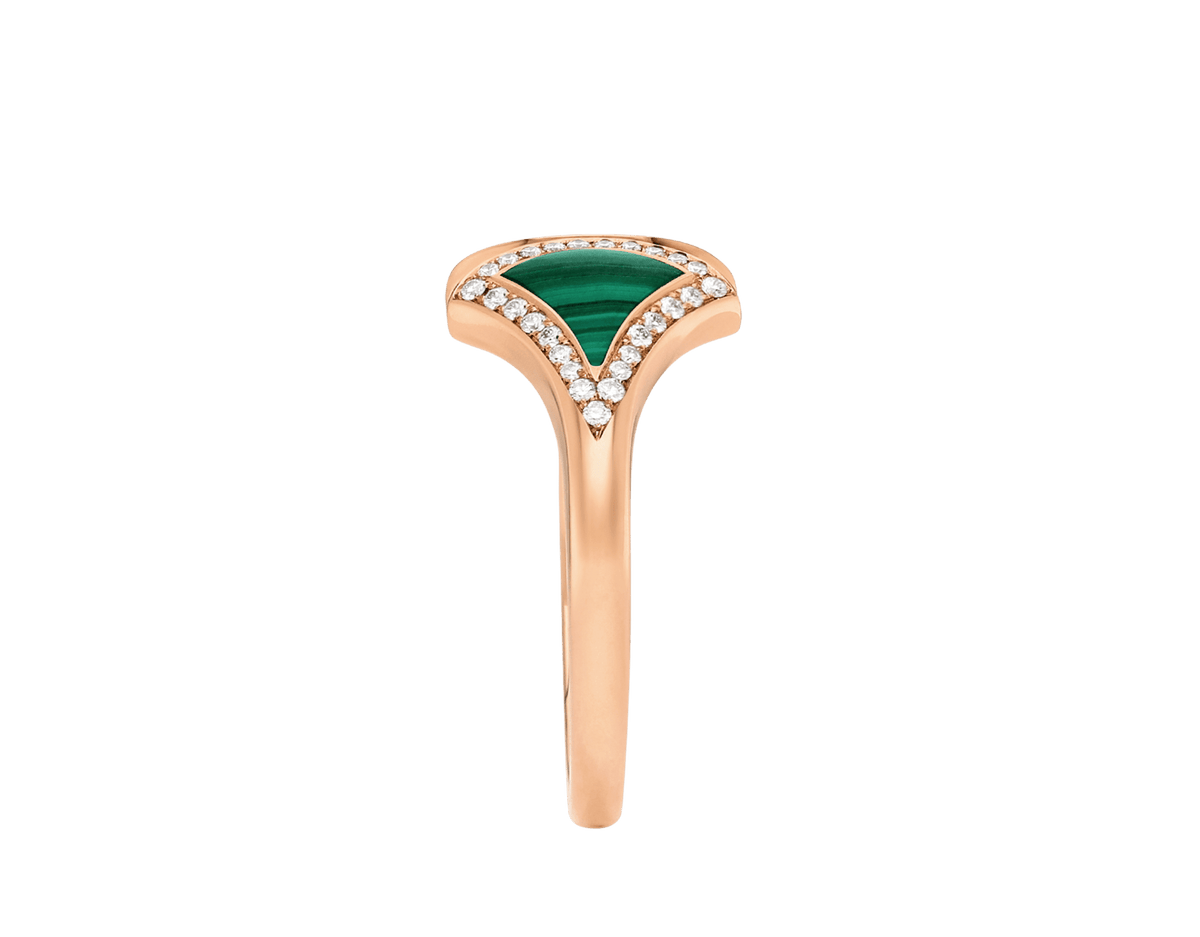 Carave Paris Malachite Diamond Fan Open Ring