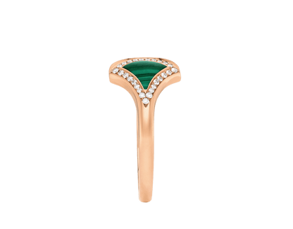 Carave Paris Malachite Diamond Fan Open Ring