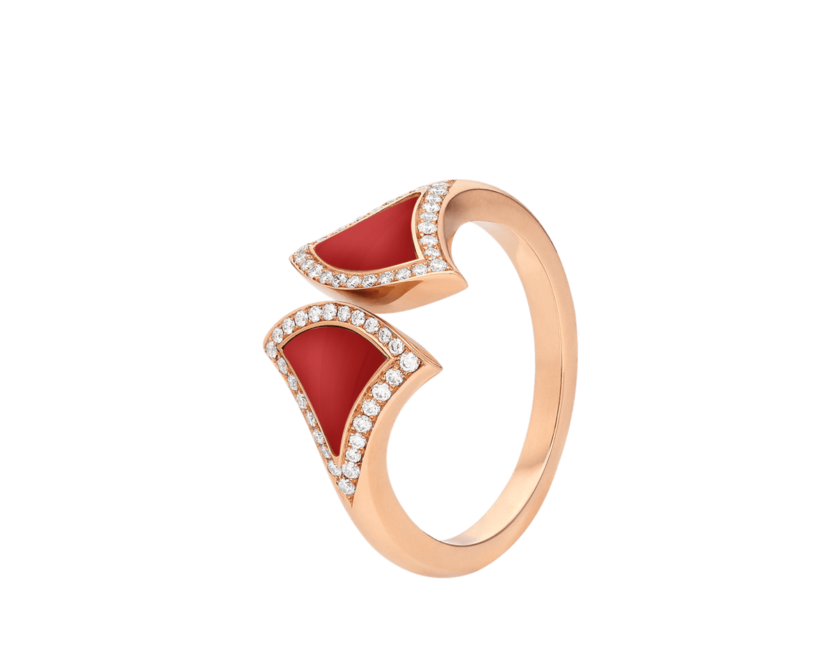 Carave Paris Malachite Diamond Fan Open Ring
