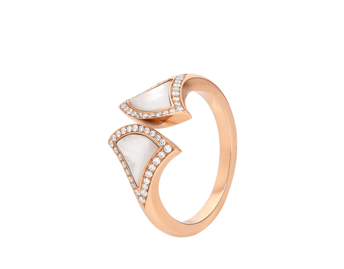 Carave Paris Malachite Diamond Fan Open Ring