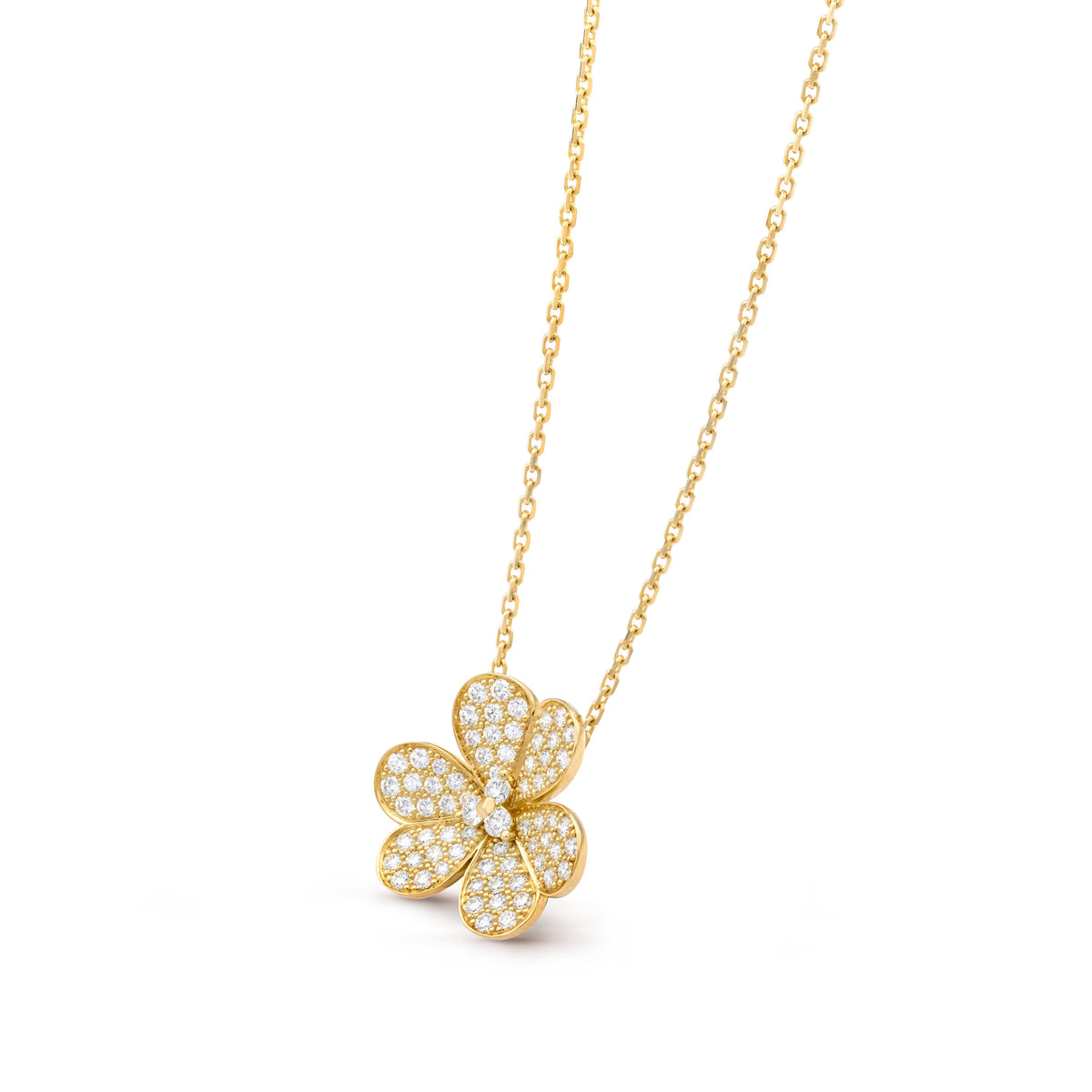 Carave Paris Diamond Flower Pendant Necklace