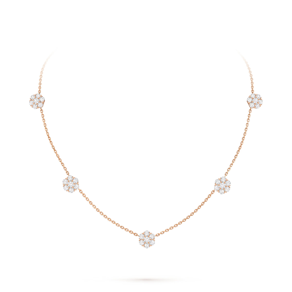 Carave Paris Diamond Flower Station Necklace