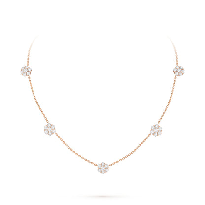 Carave Paris Diamond Flower Station Necklace