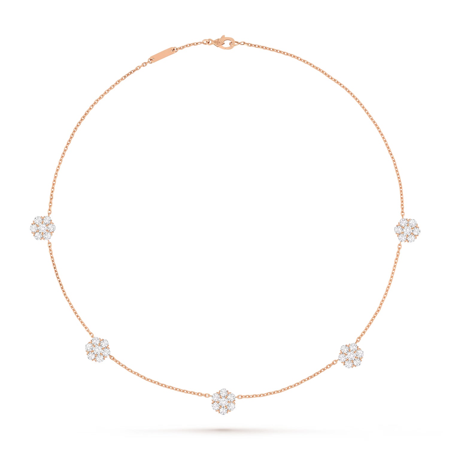 Carave Paris Diamond Flower Station Necklace