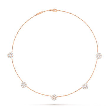 Carave Paris Diamond Flower Station Necklace