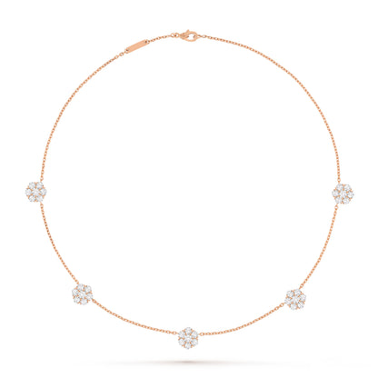 Carave Paris Diamond Flower Station Necklace