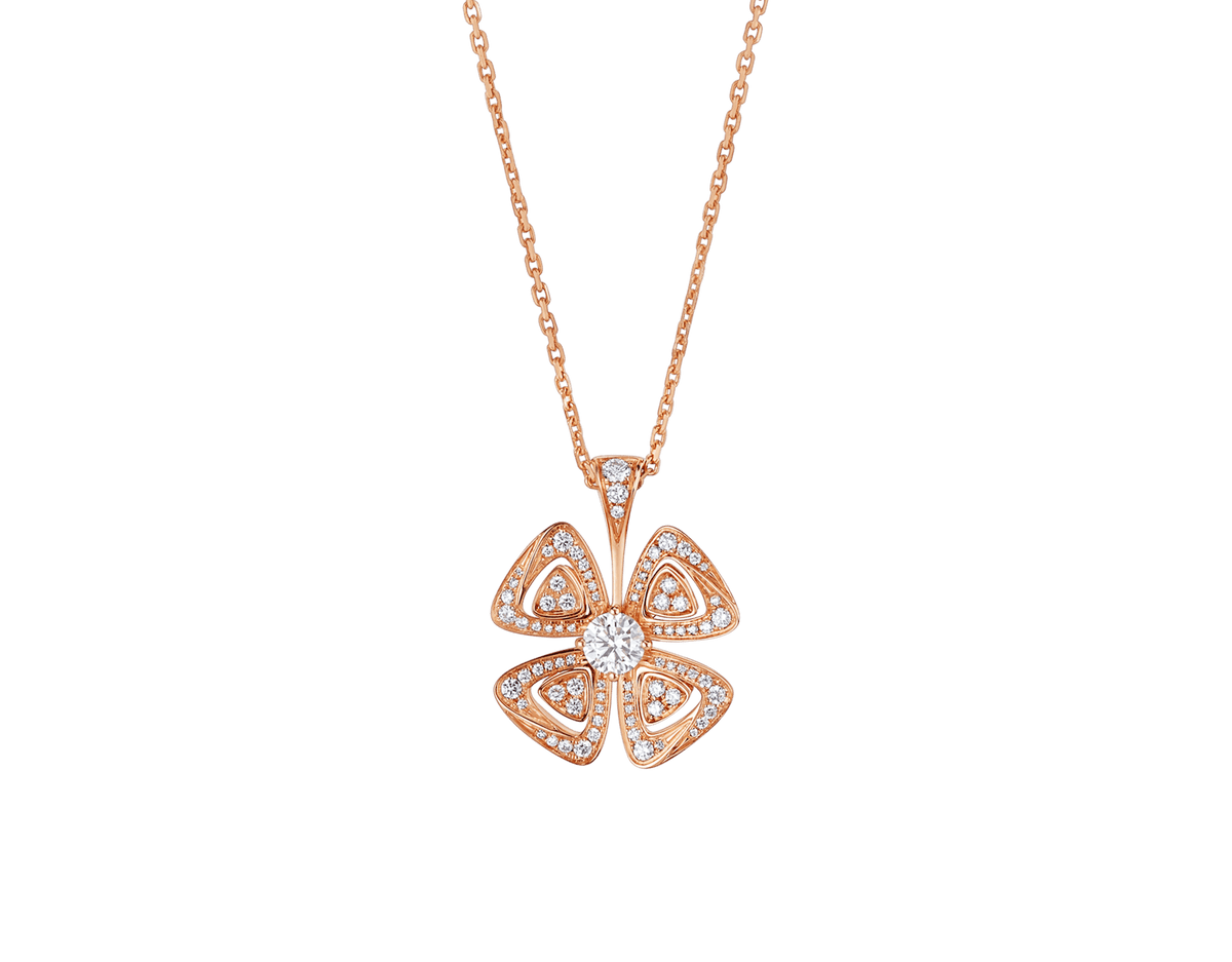 Carave Paris Diamond Four Leaf Clover Pendant Necklace