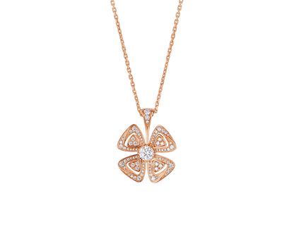 Carave Paris Diamond Four Leaf Clover Pendant Necklace