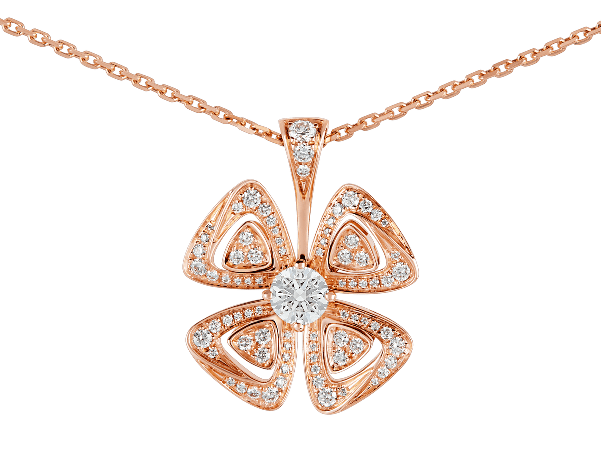 Carave Paris Diamond Four Leaf Clover Pendant Necklace