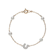 Carave Paris Diamond Horseshoe Pearl Bracelet