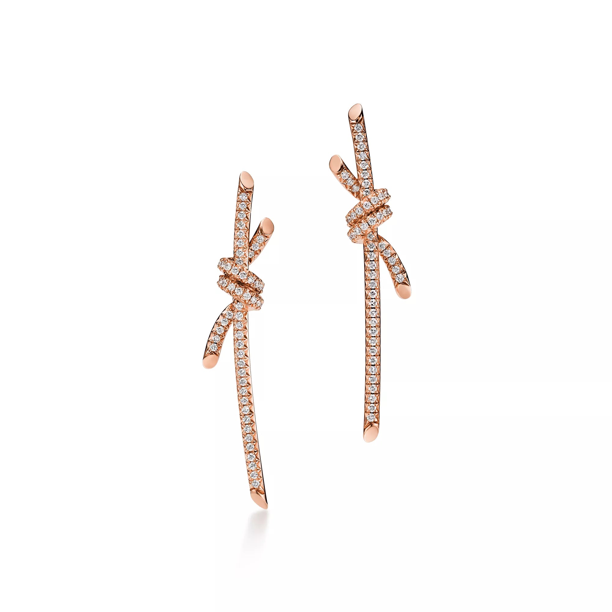 Carave Paris Diamond Knot Drop Earrings
