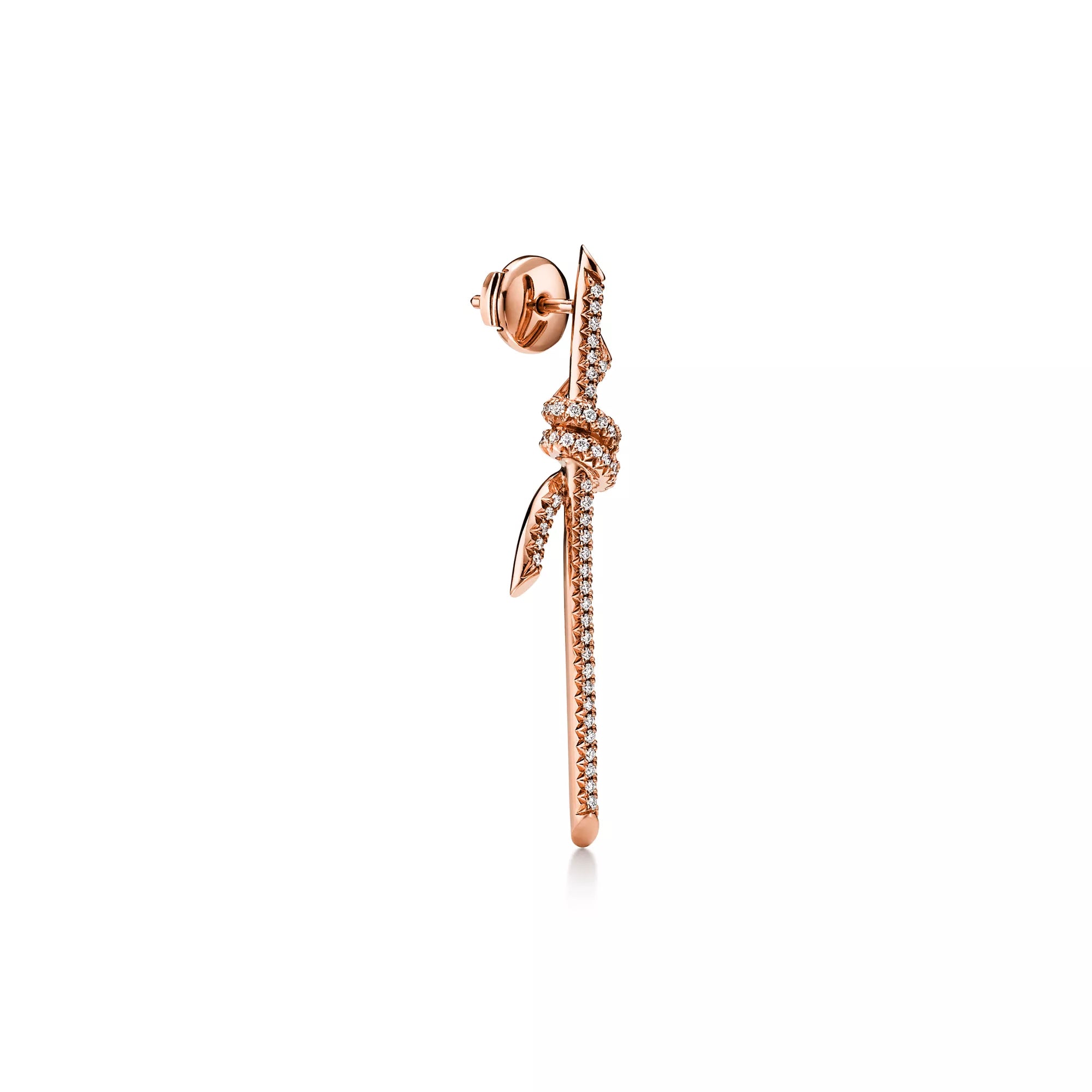 Carave Paris Diamond Knot Drop Earrings
