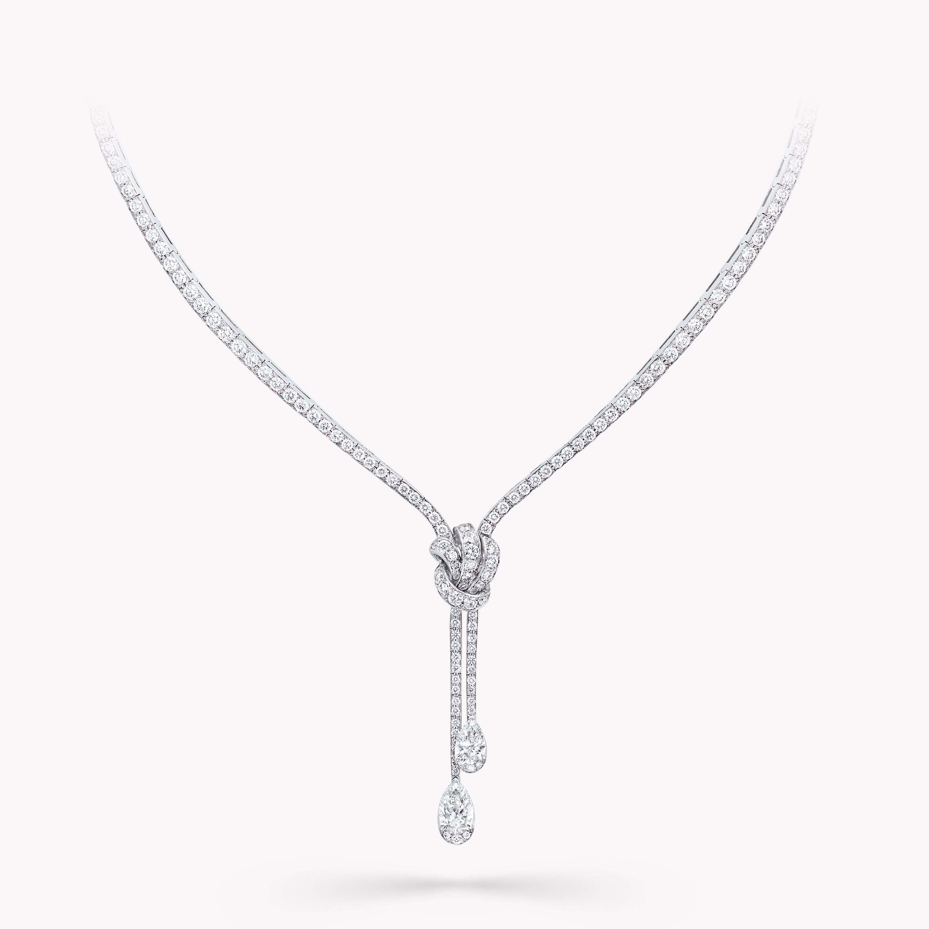 Carave Paris Diamond Knot Drop Necklace
