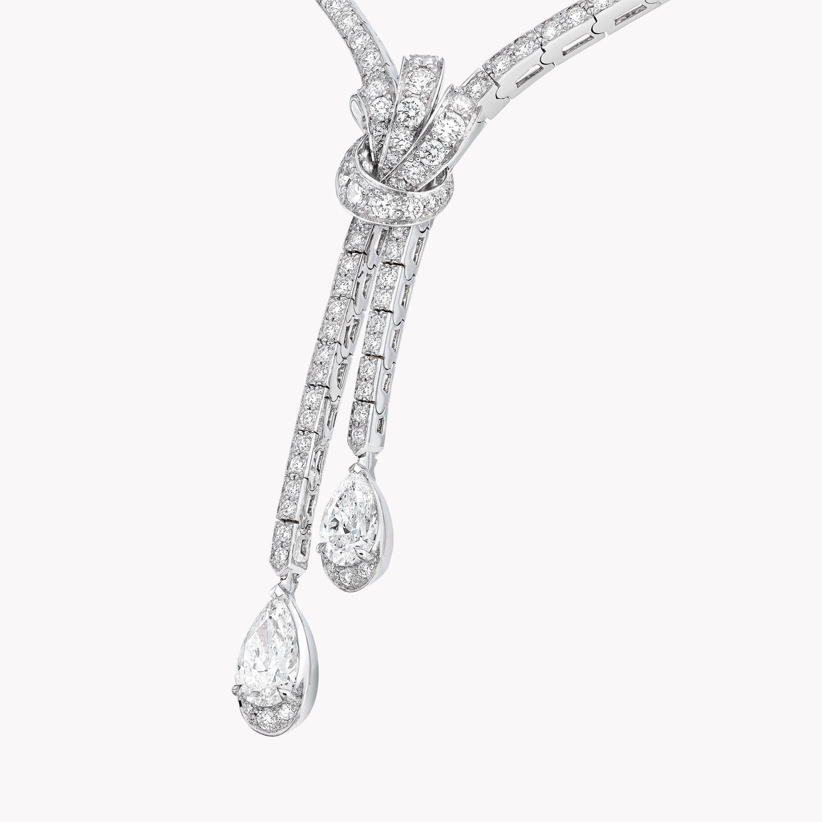 Carave Paris Diamond Knot Drop Necklace