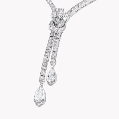 Carave Paris Diamond Knot Drop Necklace