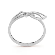 Carave Paris Diamond Lotus Ribbon Openwork Bangle Bracelet