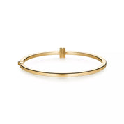 Carave Paris Diamond T Rose Gold Hinged Bangle for Women