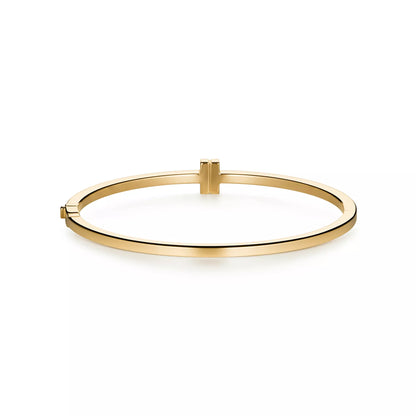 Carave Paris Diamond T Rose Gold Hinged Bangle for Women