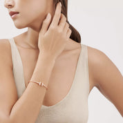 Carave Paris Diamond T Wire Rose Gold Bracelet for Women