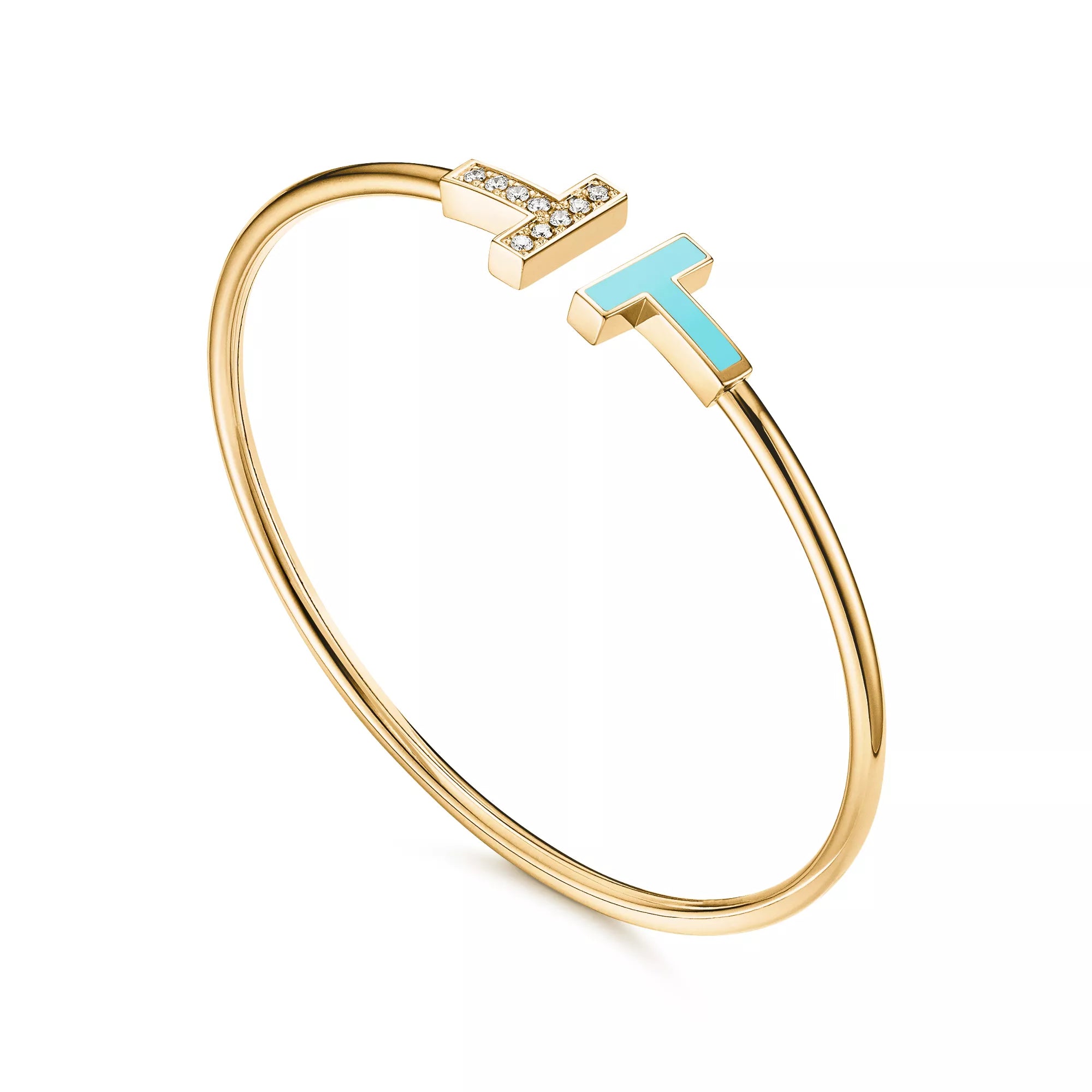 carave-paris-diamond-turquoise-t-yellow-gold-open-bangle-for-women_3.webp