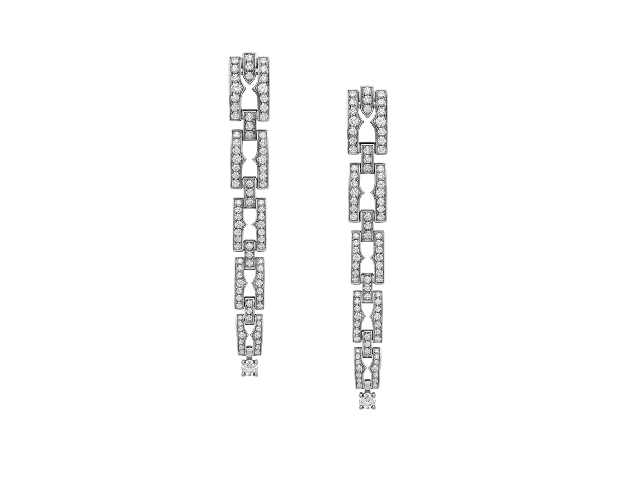 Carave Paris Diva Diamond Link Drop Earrings in Rose Gold