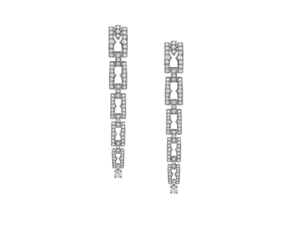 Carave Paris Diva Diamond Link Drop Earrings in Rose Gold