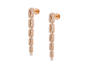 Carave Paris Diva Diamond Link Drop Earrings in Rose Gold