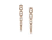 Carave Paris Diva Diamond Link Drop Earrings in Rose Gold