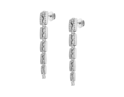 Carave Paris Diva Diamond Link Drop Earrings in Rose Gold