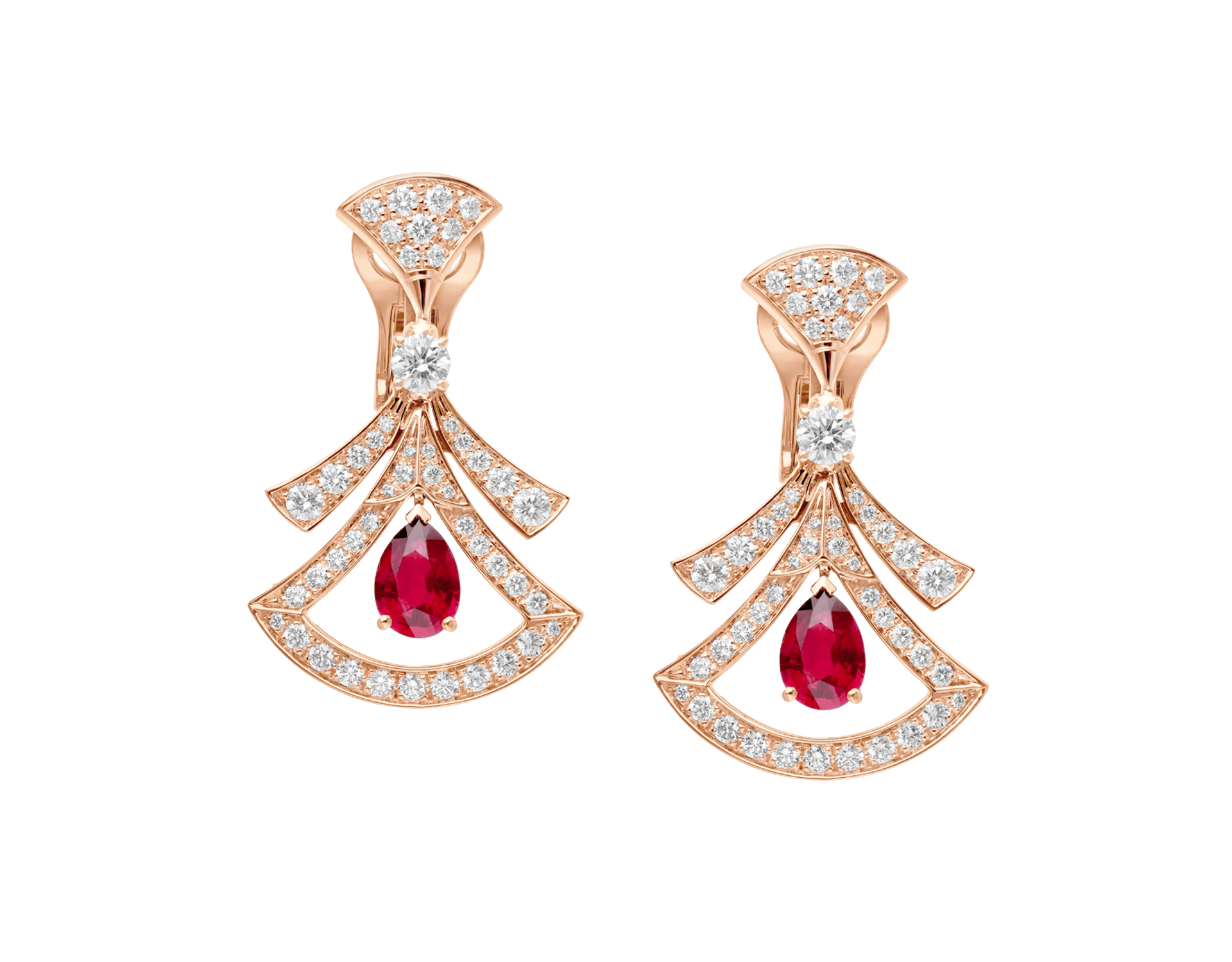 Carave Paris Diva Emerald Diamond Drop Earrings in White Gold
