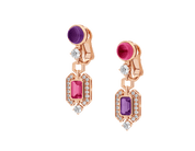 Carave Paris Diva Gemstone Diamond Drop Earrings in Rose Gold