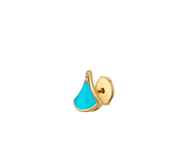 Carave Paris Diva Turquoise Fan Stud Earring in Yellow Gold