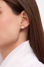 Carave Paris Diva Turquoise Fan Stud Earring in Yellow Gold