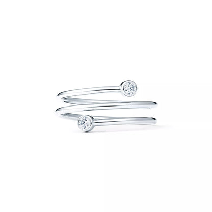 Carave Paris Double Bezel Diamond Wrap Ring