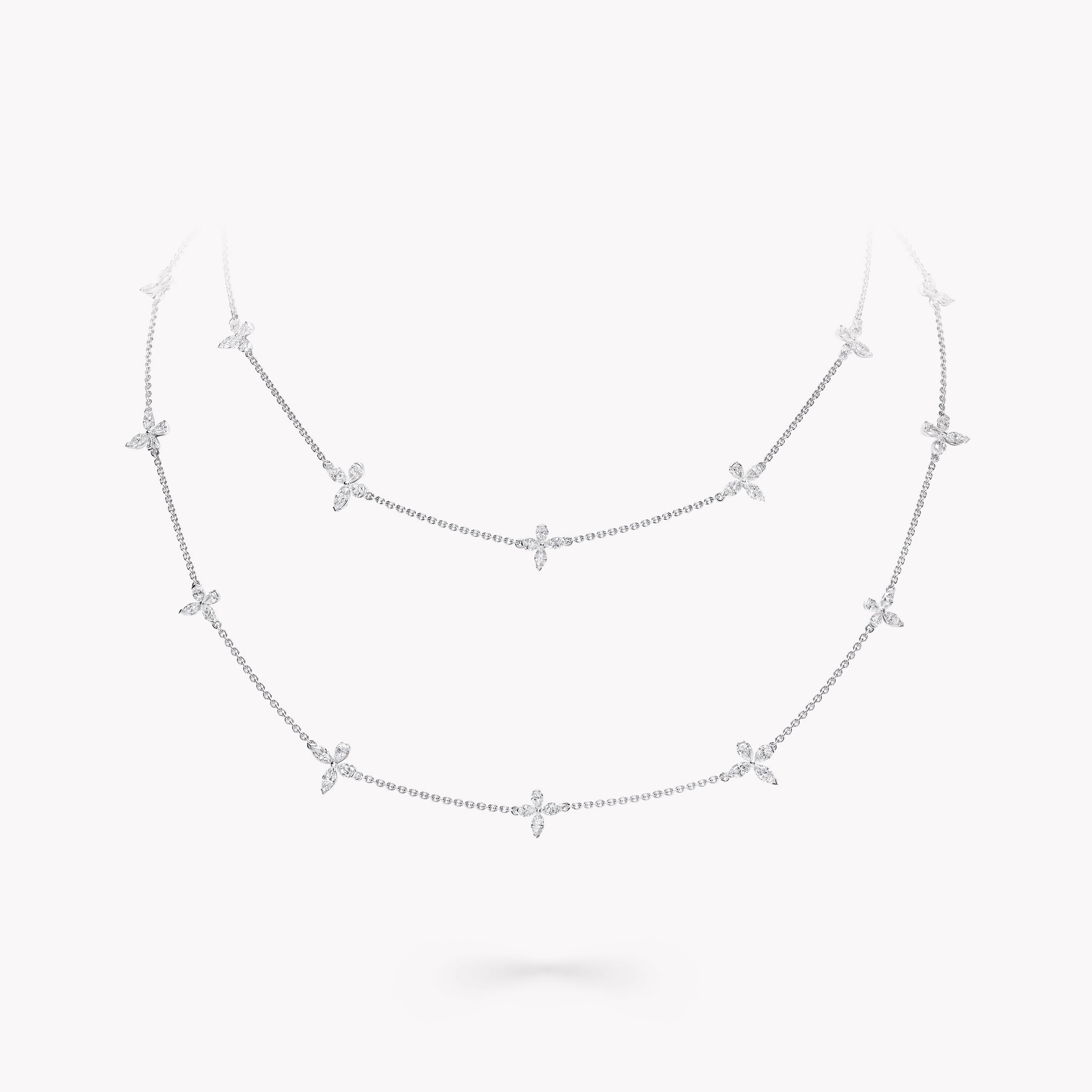 Carave Paris Double Layer Butterfly Diamond Necklace
