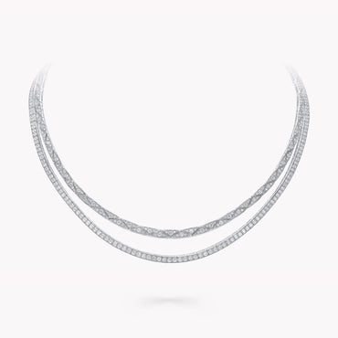 Carave Paris Double Layer Diamond Collar Necklace