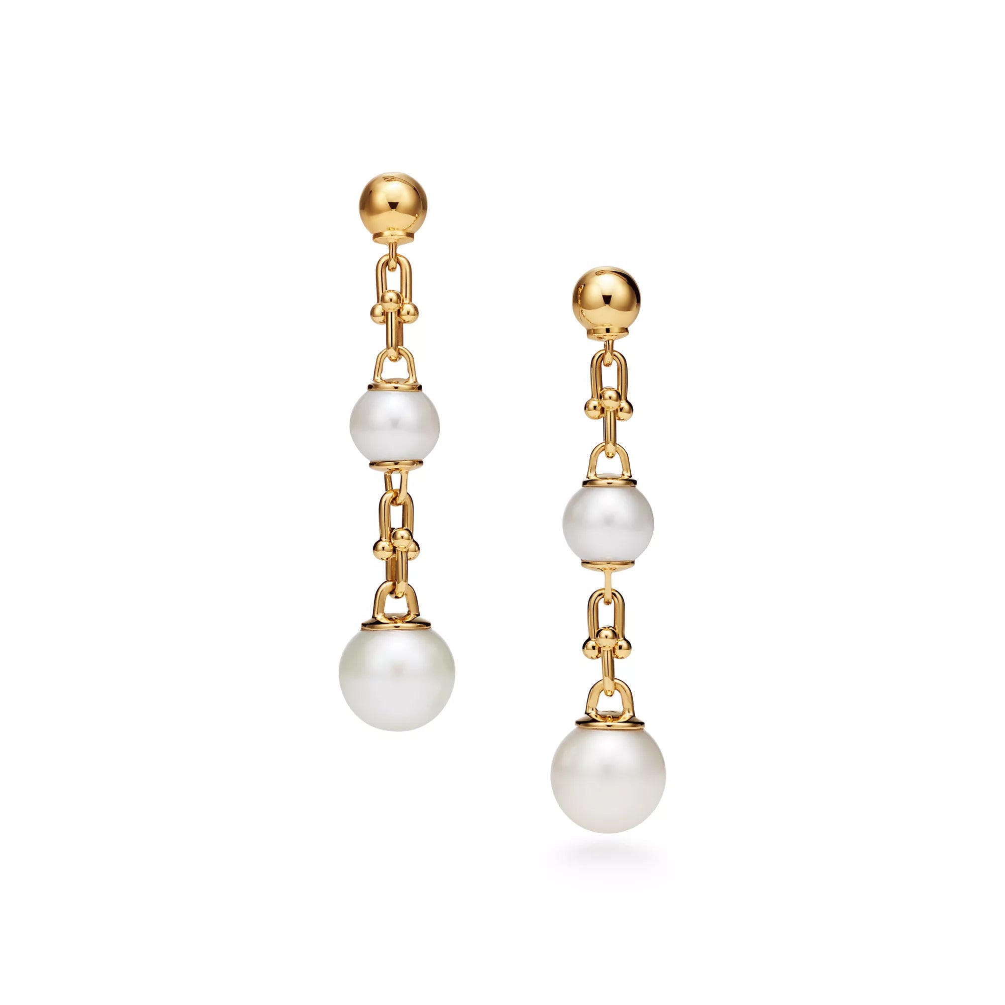 Carave Paris Double Pearl Link Drop Earrings