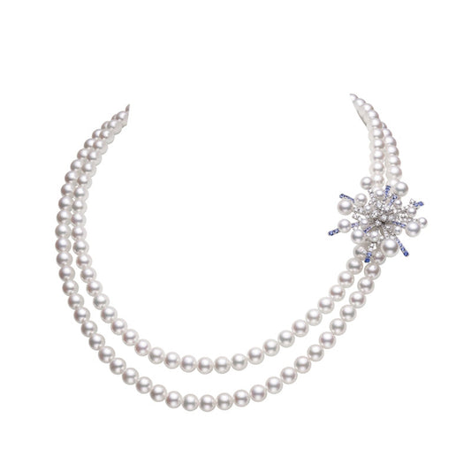 Carave Paris Double Strand Pearl Clasp Necklace